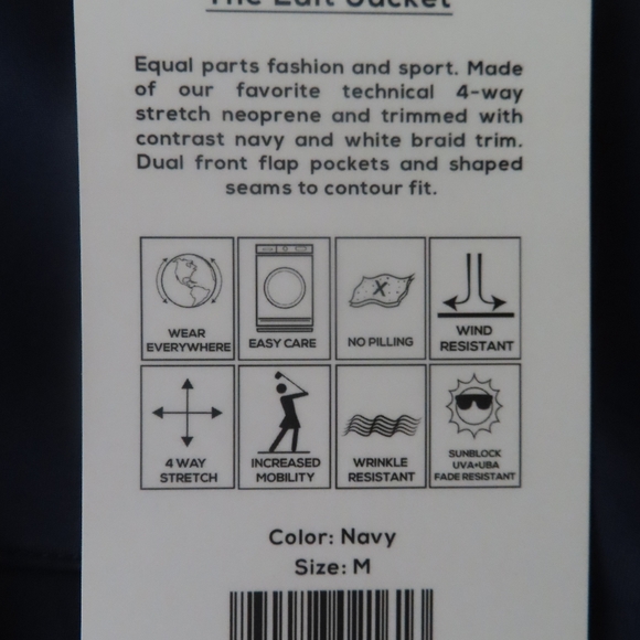 foray print track edit jacket sz M navy blue NWT MSRP $190.00 - Picture 6 of 7